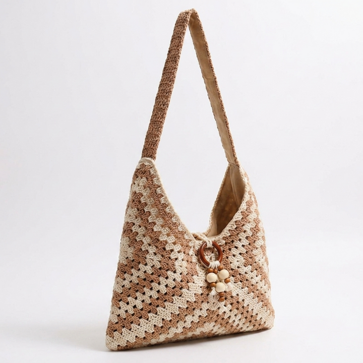 Vistaweave – Woven Shoulder Bag — Brown