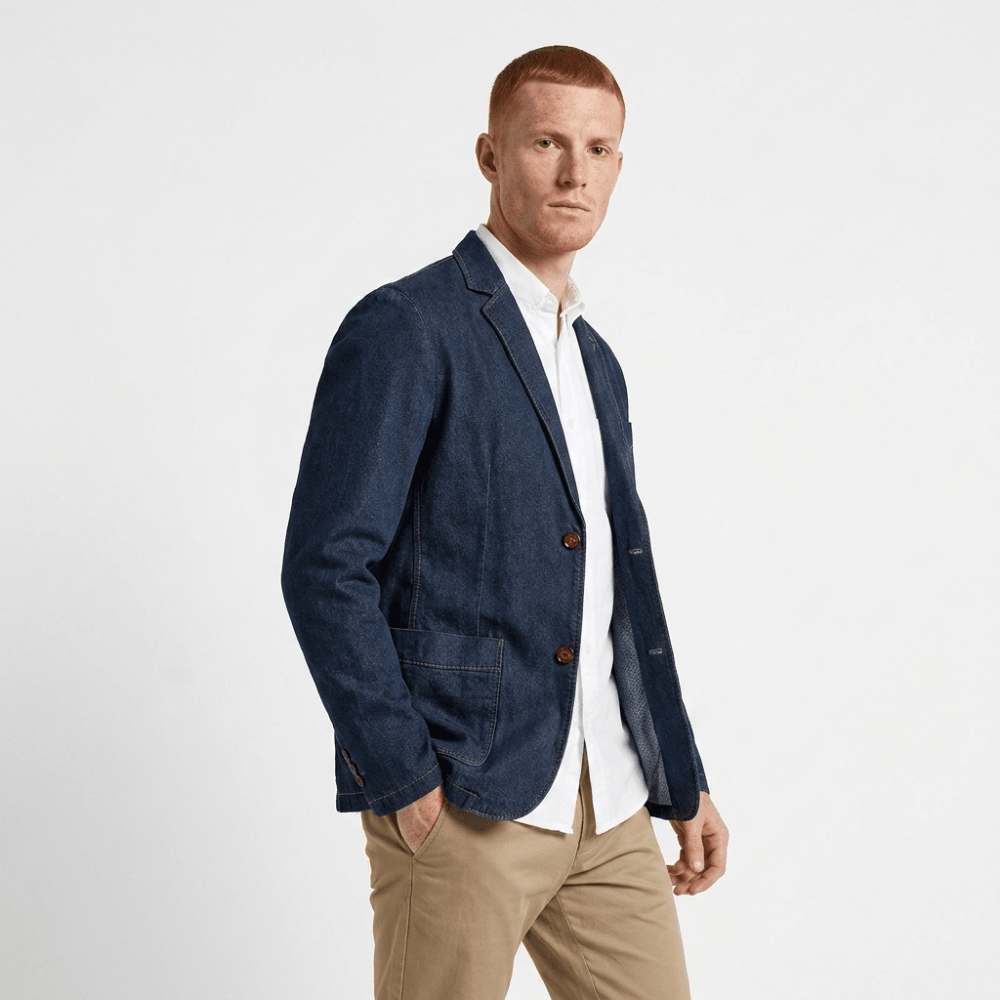 Crestward – Cotton Denim Blazer - Hilltop Nord