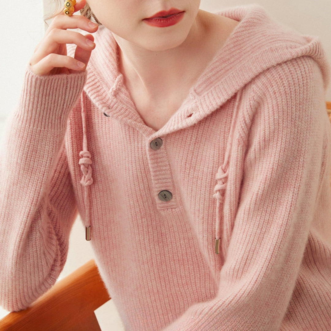 Loomhaven – Cashmere Wool Hooded Cardigan - Hilltop Nord