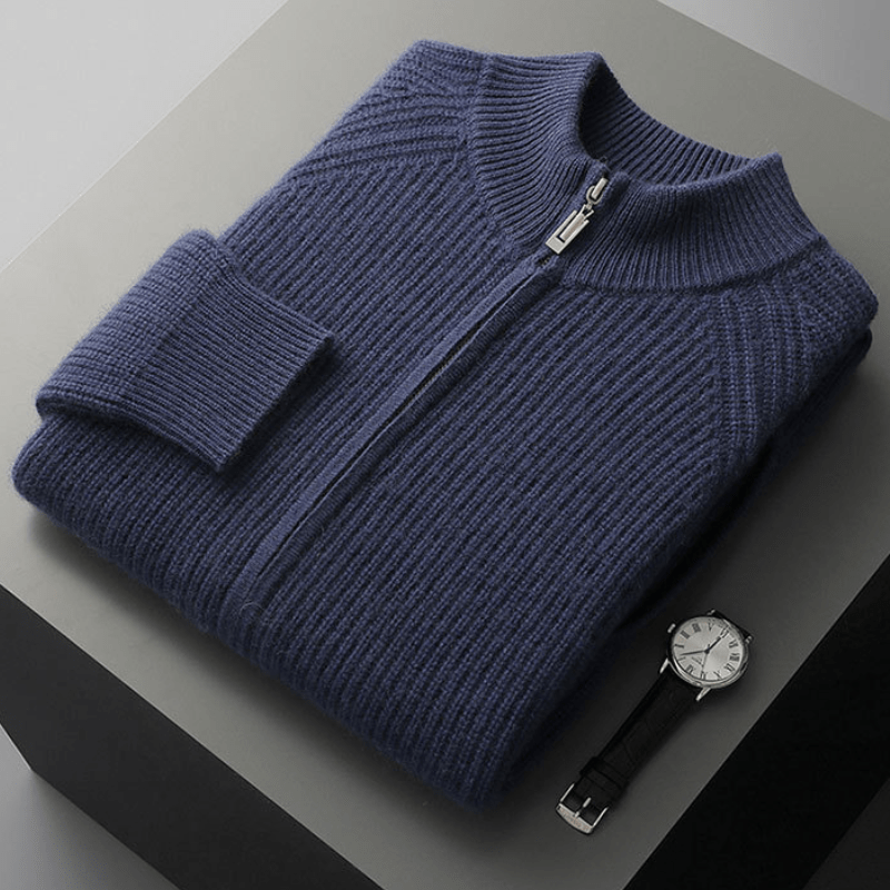 Northwood - Cashmere Wool Ribbed Jacket - Hilltop Nord