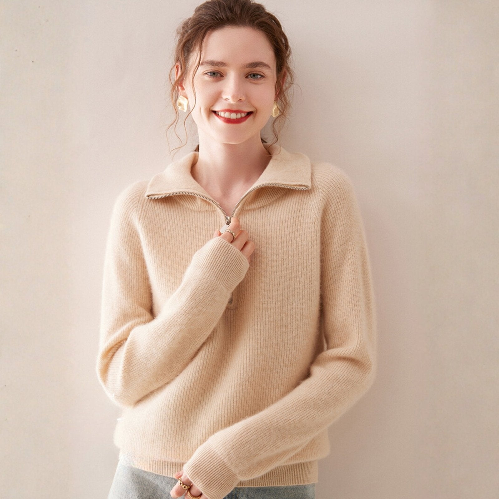 Willowblend – Wool Quarter - Zip Sweater - Hilltop Nord