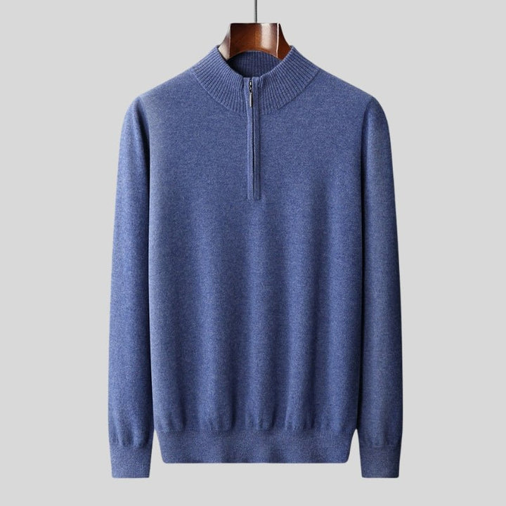Stellan – Wool Half - Zip Sweater - Hilltop Nord
