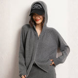 Galespire – Cashmere Wool Hooded Cardigan - Hilltop Nord