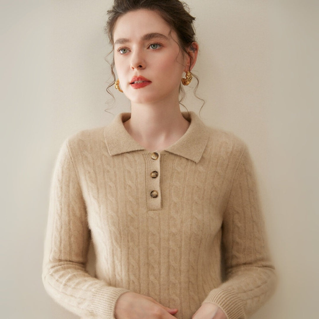 Mistloom – Cashmere Polo Sweater - Hilltop Nord