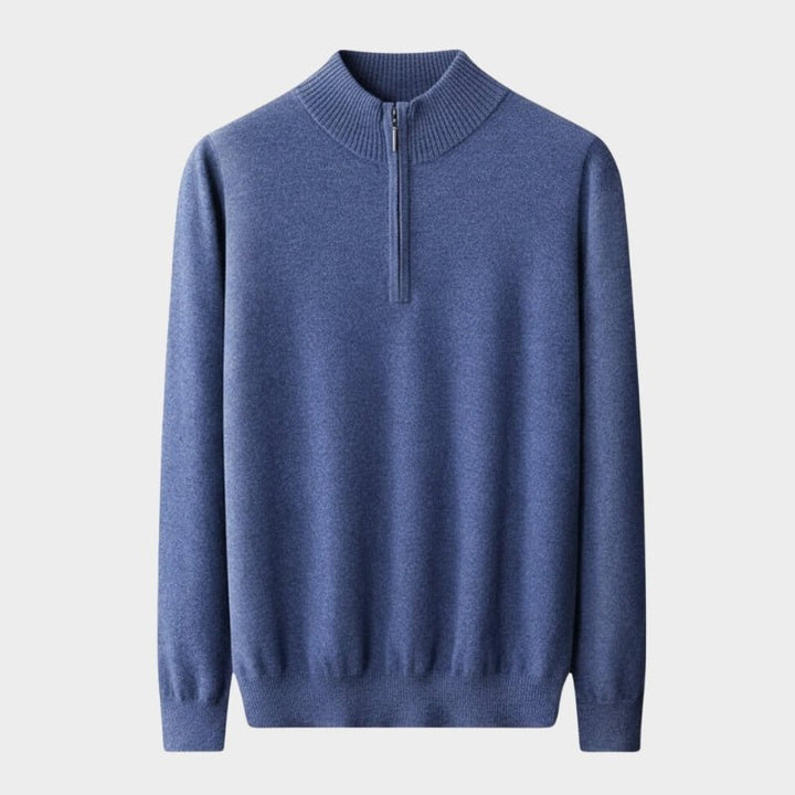 Stellan – Wool Half - Zip Sweater - Hilltop Nord