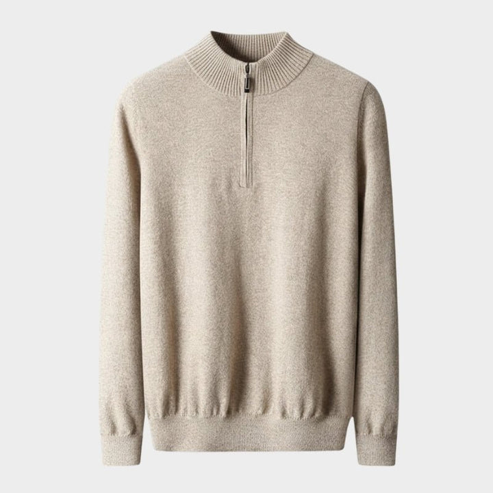 Stellan – Wool Half - Zip Sweater - Hilltop Nord