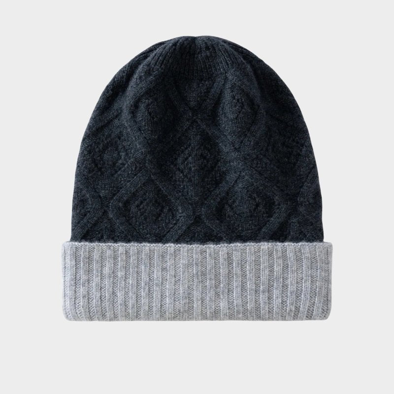 DiamondDrift – Cashmere Wool Beanie - Hilltop Nord