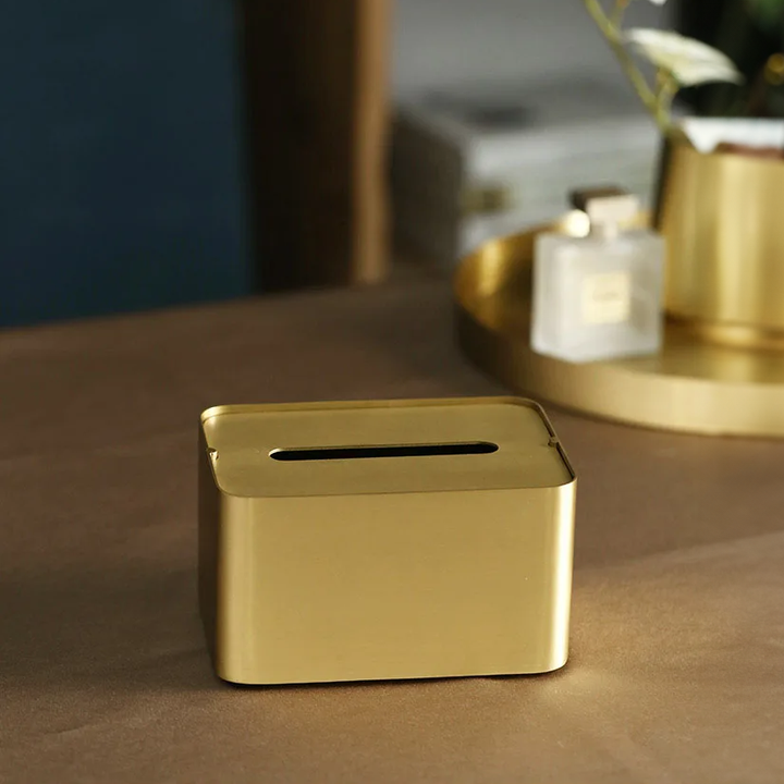 Art Deco Brass Tissue Box