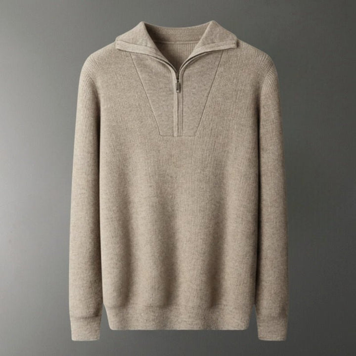Westford - Cashmere Wool Half - Zip Sweater - Hilltop Nord