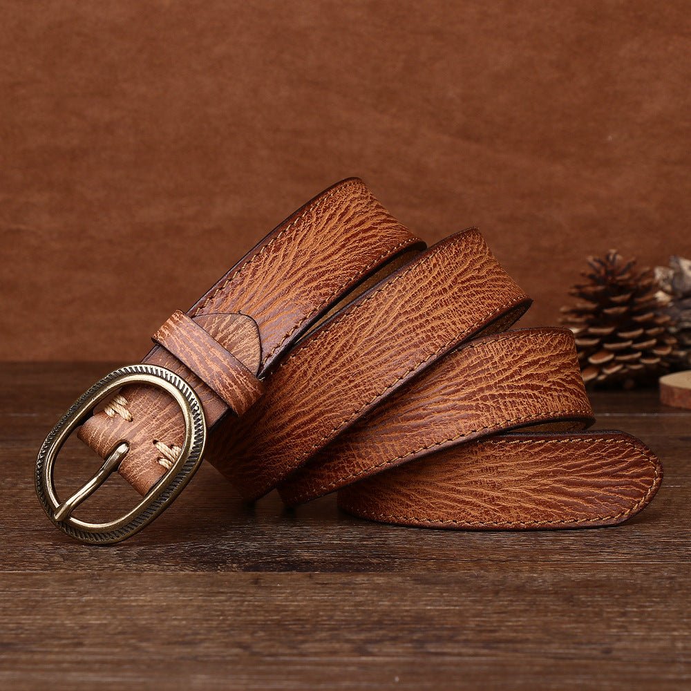Wrenfield – Carved Buckle Leather Belt - Hilltop Nord