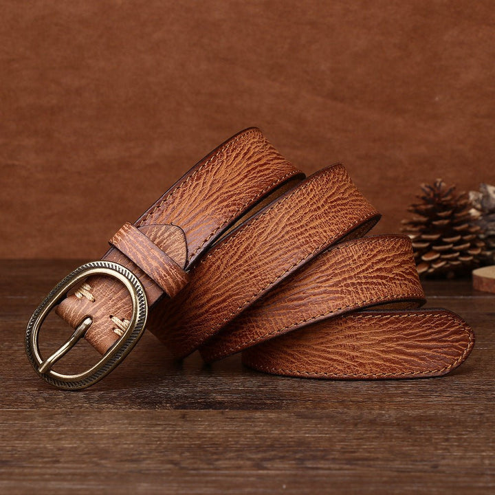 Wrenfield – Carved Buckle Leather Belt - Hilltop Nord
