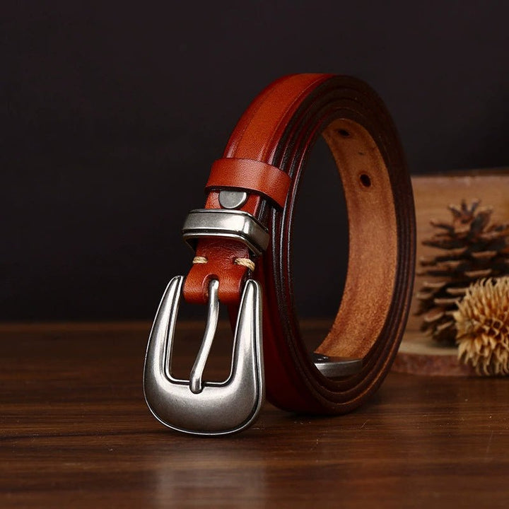 Dovetail – Slim Pin Buckle Leather Belt - Hilltop Nord