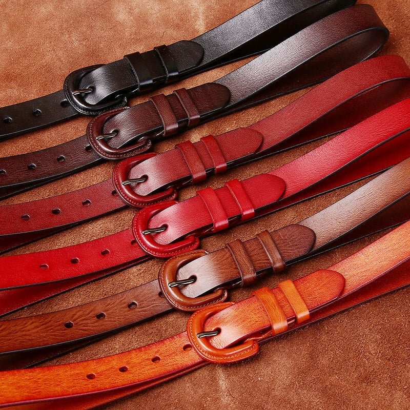 Lochlan – Retro Pin Buckle Leather Belt - Hilltop Nord