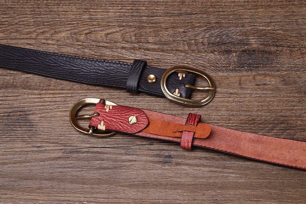 Wrenfield – Carved Buckle Leather Belt - Hilltop Nord