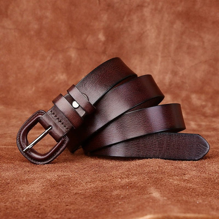 Lochlan – Retro Pin Buckle Leather Belt - Hilltop Nord