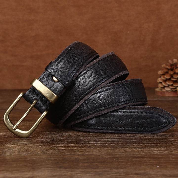 Fellmark – Textured Pin Buckle Leather Belt - Hilltop Nord