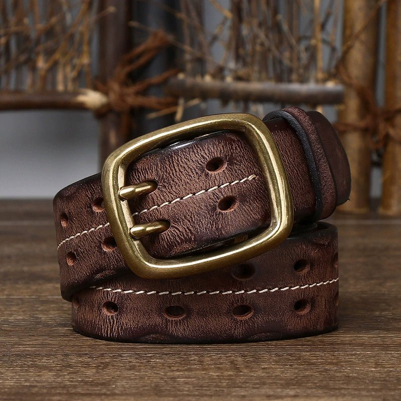 Moorcross – Double Prong Leather Belt - Hilltop Nord