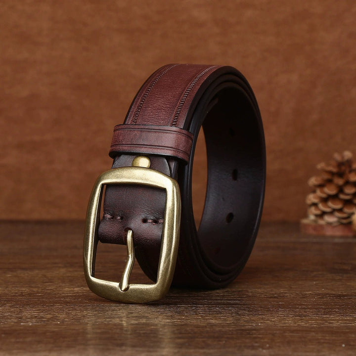 Tarn – Distressed Pin Buckle Leather Belt - Hilltop Nord