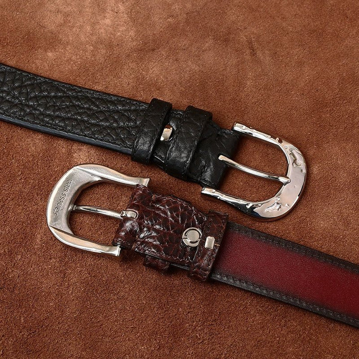 Grist – Hammered Buckle Leather Belt - Hilltop Nord
