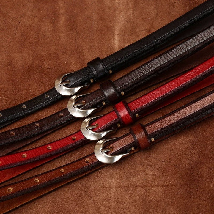 Mossfell – Slim Pin Buckle Leather Belt - Hilltop Nord