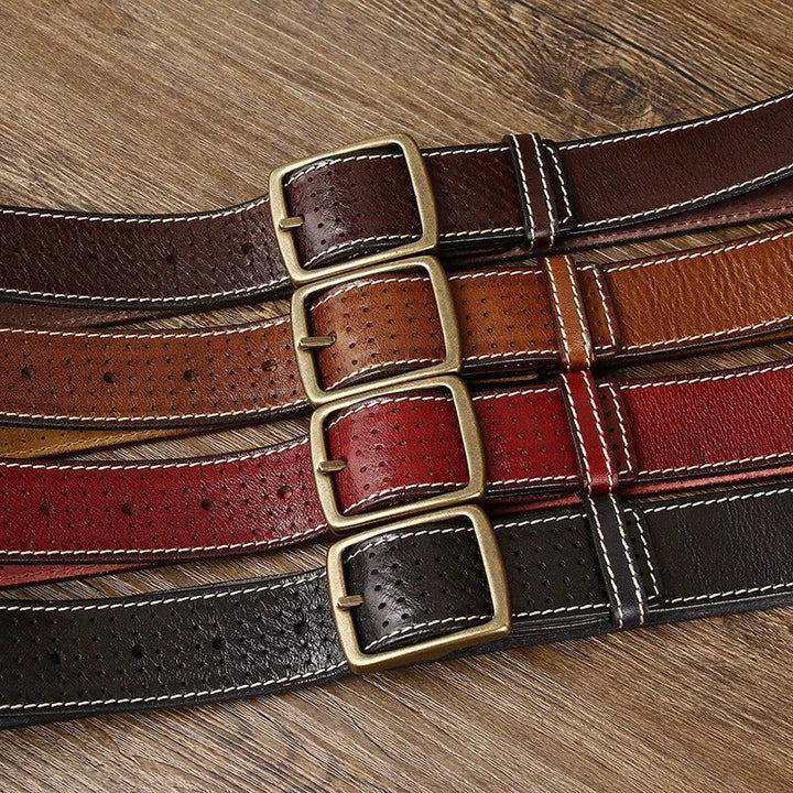 Thatcher – Perforated Leather Belt - Hilltop Nord