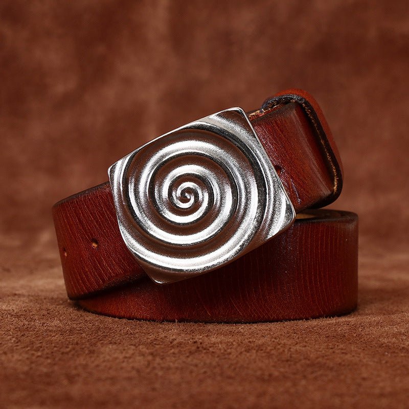 Boulderstep – Spiral Plate Leather Belt - Hilltop Nord