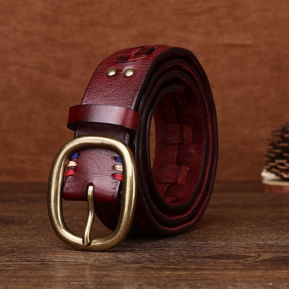 Fendall – Woven Pin Buckle Leather Belt - Hilltop Nord
