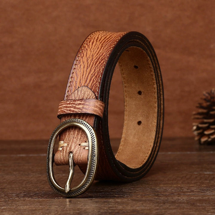 Wrenfield – Carved Buckle Leather Belt - Hilltop Nord