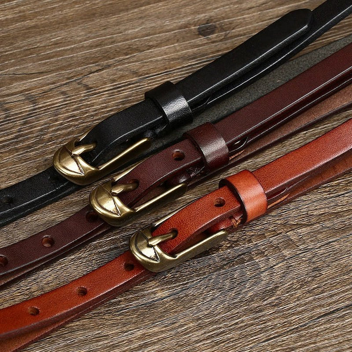 Wayland – Slim Pin Buckle Leather Belt - Hilltop Nord