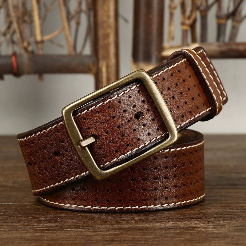 Thatcher – Perforated Leather Belt - Hilltop Nord