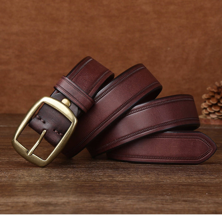 Tarn – Distressed Pin Buckle Leather Belt - Hilltop Nord