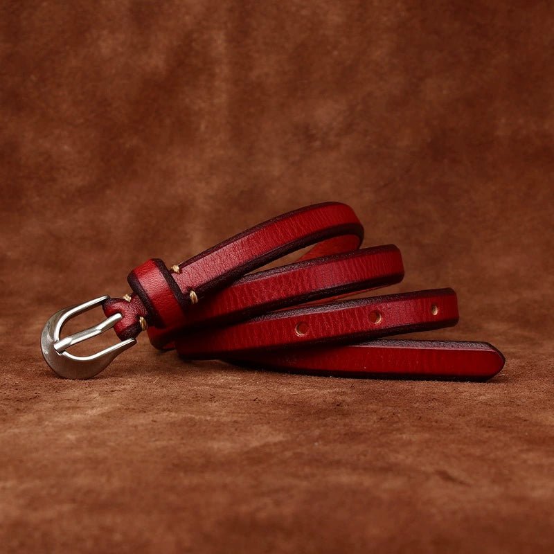 Mossfell – Slim Pin Buckle Leather Belt - Hilltop Nord