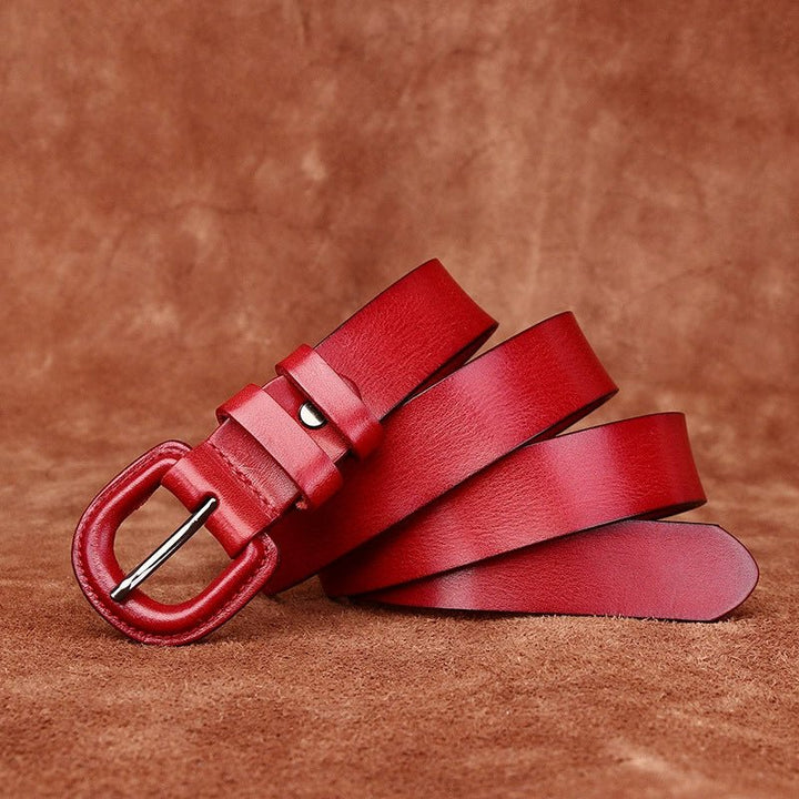 Lochlan – Retro Pin Buckle Leather Belt - Hilltop Nord