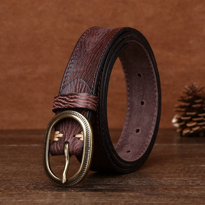 Wrenfield – Carved Buckle Leather Belt - Hilltop Nord