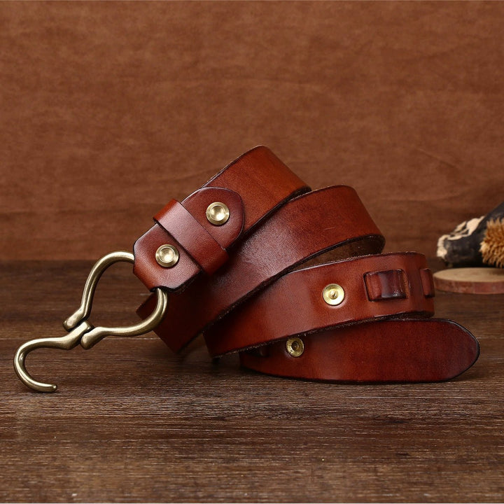 Caltrop – Hook Buckle Leather Belt - Hilltop Nord