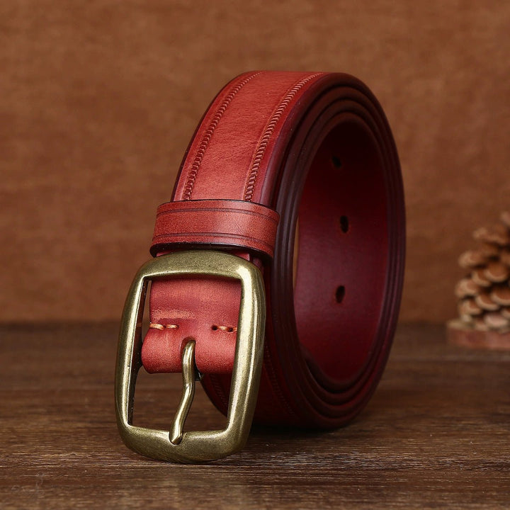 Tarn – Distressed Pin Buckle Leather Belt - Hilltop Nord
