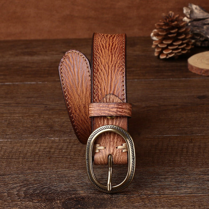 Wrenfield – Carved Buckle Leather Belt - Hilltop Nord