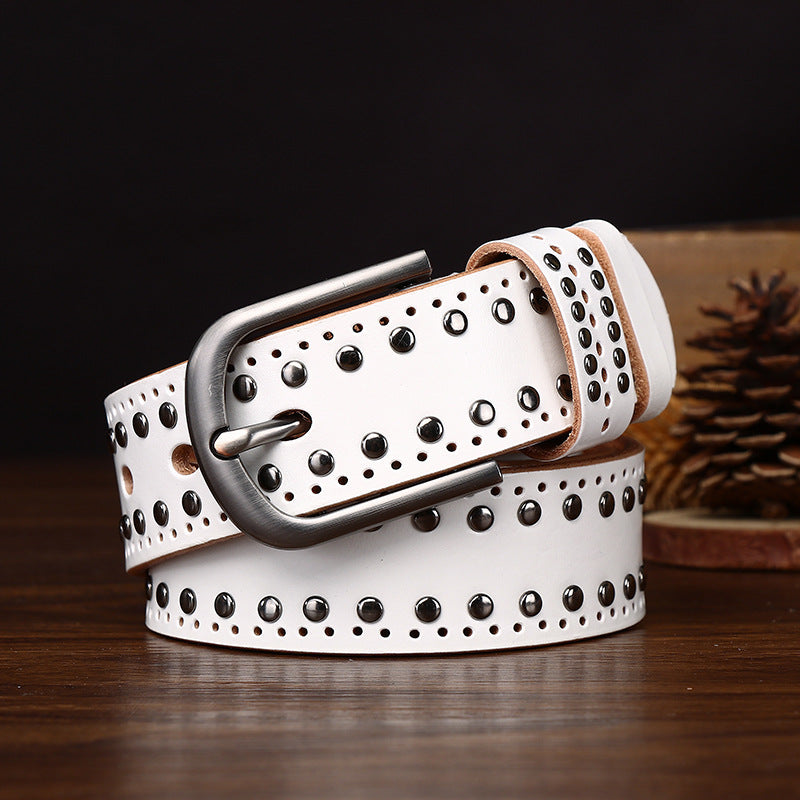 Rookstone – Studded Pin Buckle Leather Belt - Hilltop Nord