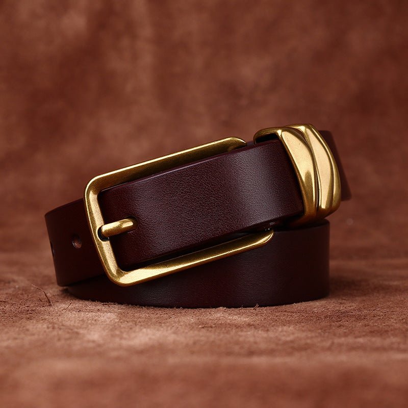 Tallow – Antique Buckle Leather Belt - Hilltop Nord