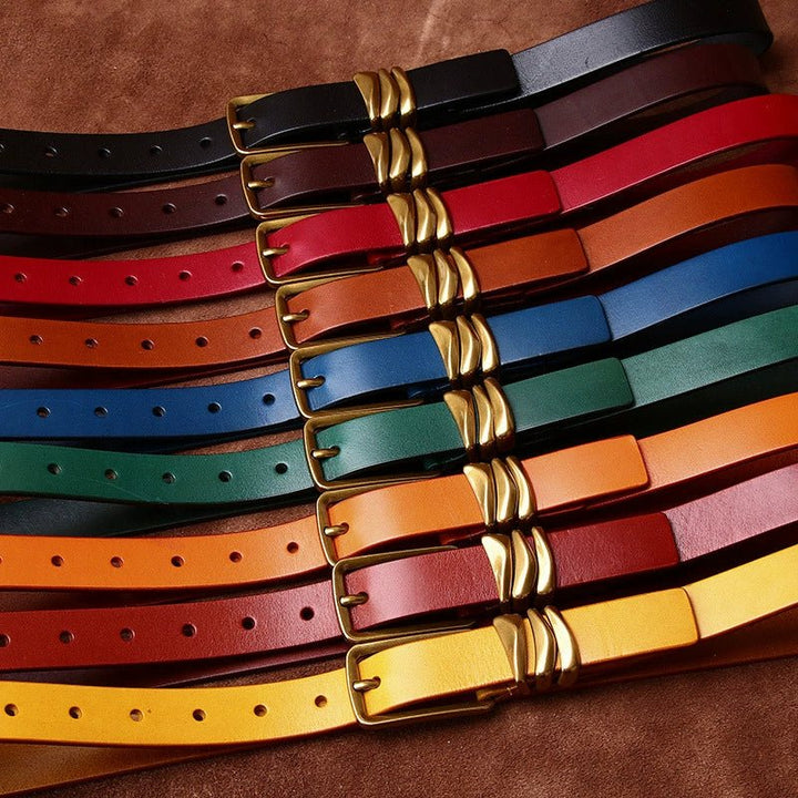 Tallow – Antique Buckle Leather Belt - Hilltop Nord
