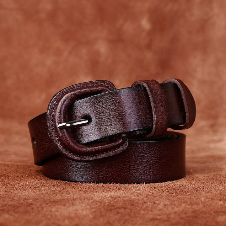Lochlan – Retro Pin Buckle Leather Belt - Hilltop Nord