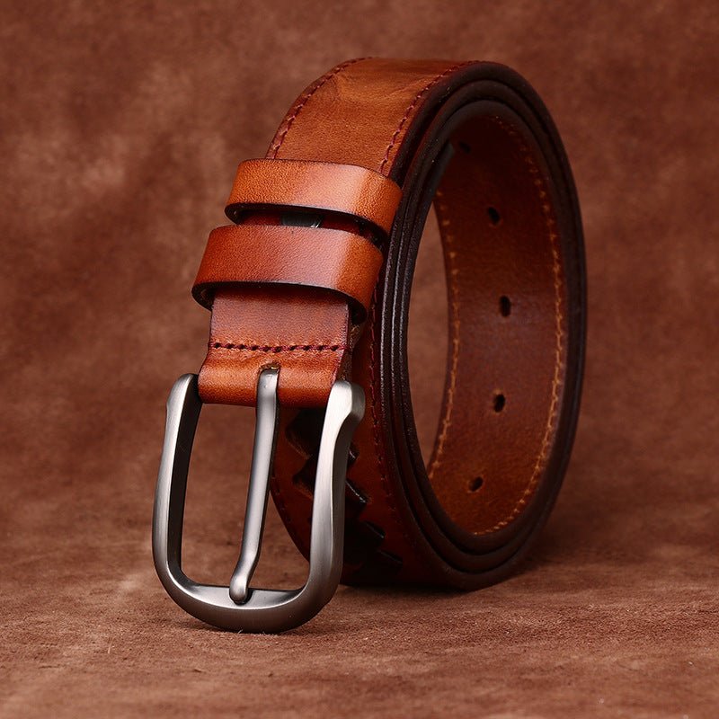Rook – Woven Inlay Leather Belt - Hilltop Nord