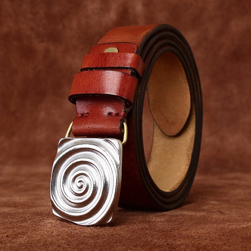Boulderstep – Spiral Plate Leather Belt - Hilltop Nord