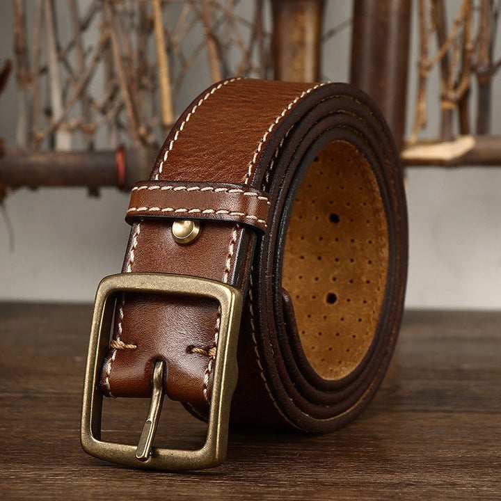 Thatcher – Perforated Leather Belt - Hilltop Nord
