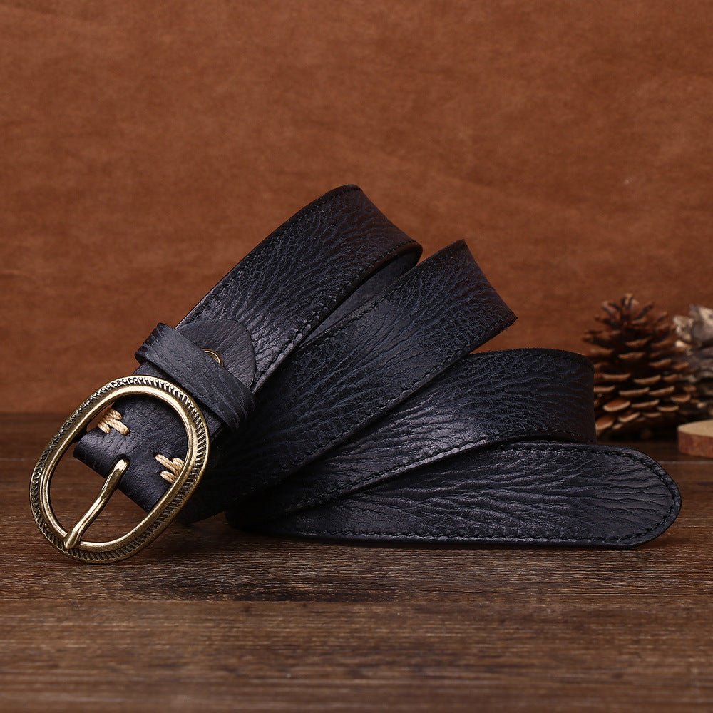 Wrenfield – Carved Buckle Leather Belt - Hilltop Nord