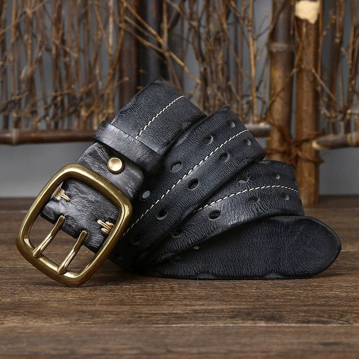 Moorcross – Double Prong Leather Belt - Hilltop Nord