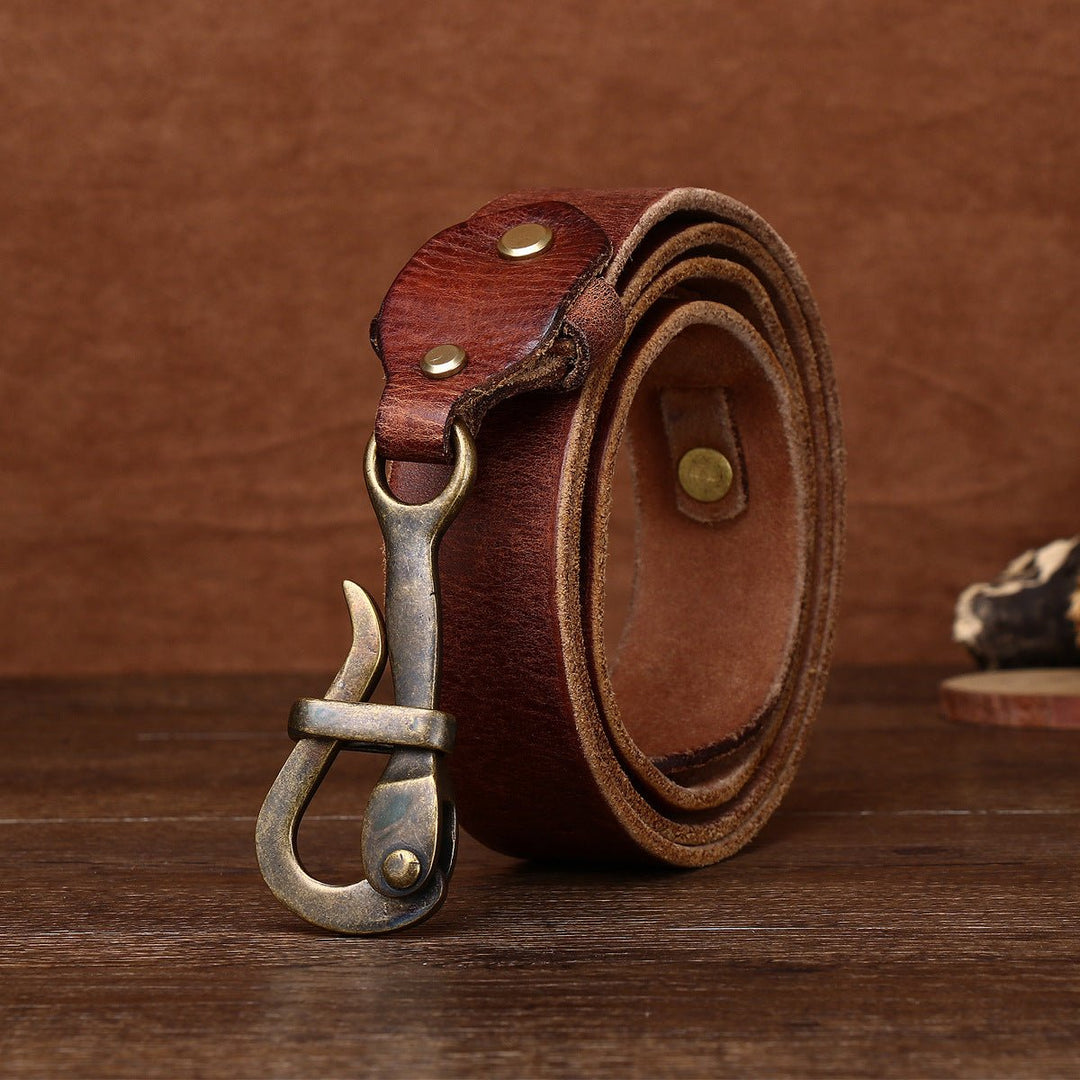 Gavel – Antique Lock Buckle Leather Belt - Hilltop Nord