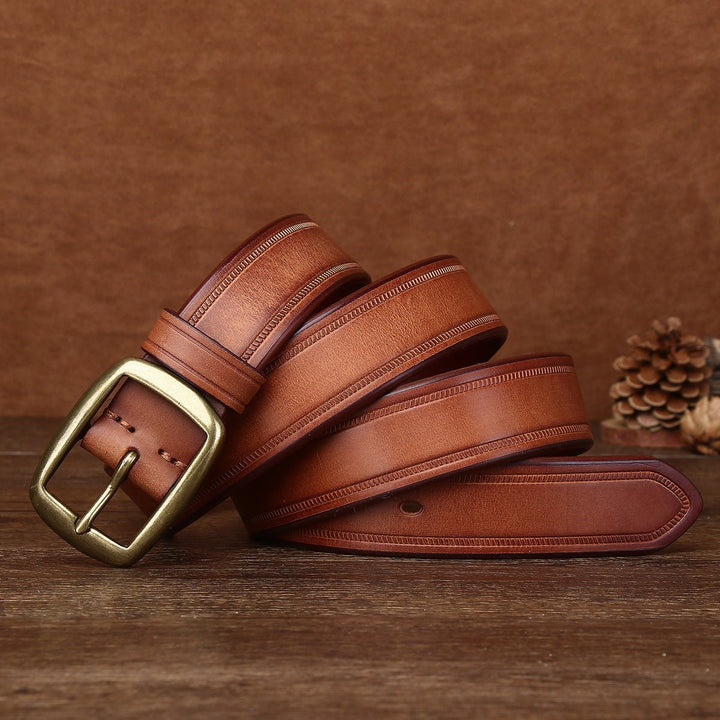 Tarn – Distressed Pin Buckle Leather Belt - Hilltop Nord