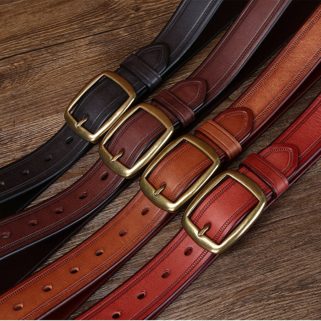 Tarn – Distressed Pin Buckle Leather Belt - Hilltop Nord