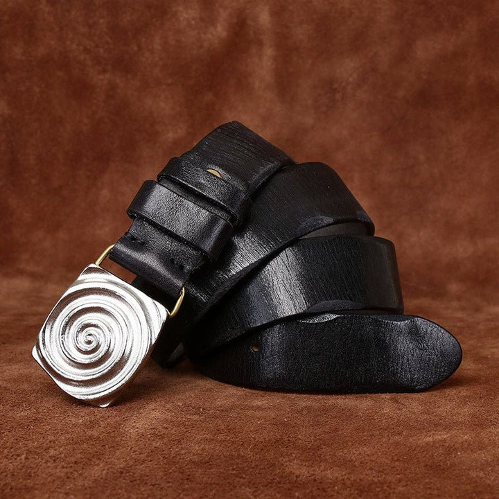 Boulderstep – Spiral Plate Leather Belt - Hilltop Nord